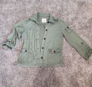 American Eagle Outfitters Olive Button-Up Shirt